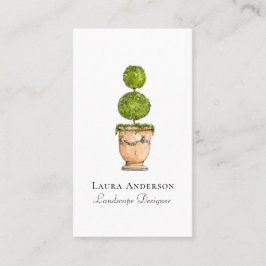 Cartão De Visita Paisagem de cor aquática tópica elegante