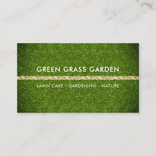 Cartão De Visita Paisagem de Futebol de Grama de Jardim Verde