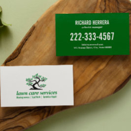 Cartão De Visita Paisagem de Jardinagem de Jardinagem Verde Bonsai