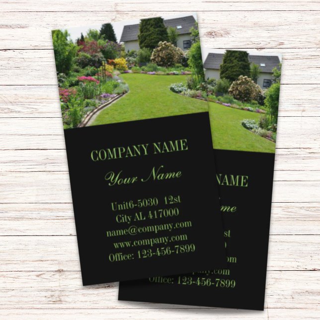 Cartão De Visita Paisagem designer paisagista de cuidados com o gra (Landscape designer lawn care landscaping business card)