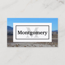 Paisagem do Deserto da Califórnia com Nome e Monog