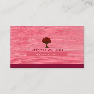 Cartão De Visita Paisagem Elegante de Jardins Naturais Rosa-Rosa