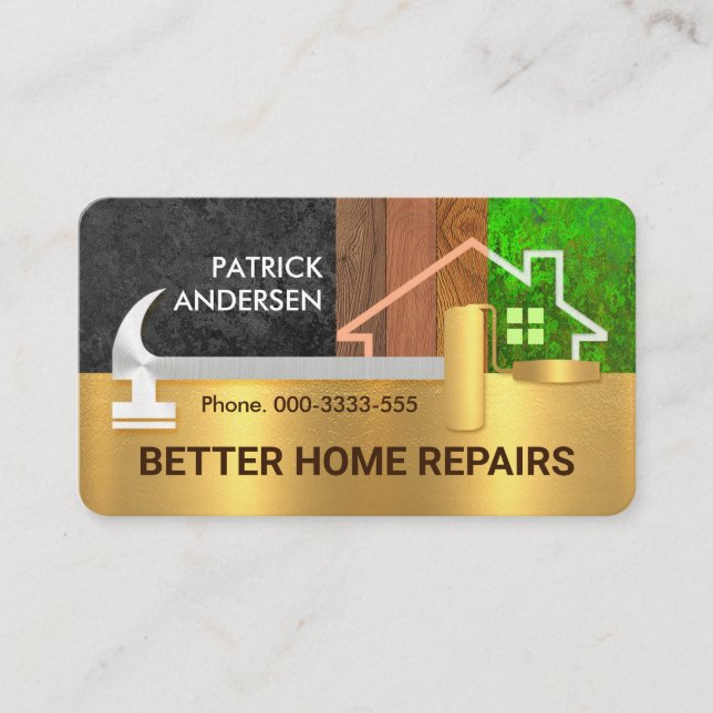 Cartão De Visita Paisagem Inicial da Borda do Pincel do Martelo (Frente)