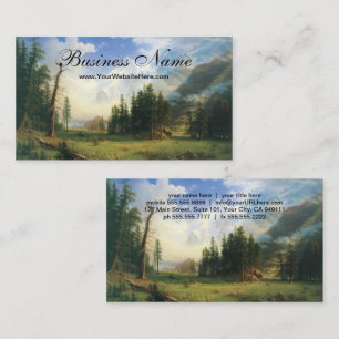 Cartão De Visita Paisagem Montanhosa, Bierstadt, Escola do Rio Huds