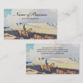 Cartão De Visita Paisagem Ocidental Clássica de Faixa Aberta de May