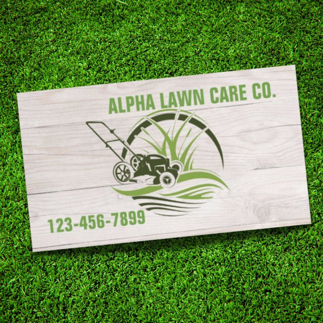 Cartão De Visita Paisagem Paisagem Paisagista Paisagista (Yard Lawn Care Landscape Landscaping Grass Mowing Business Card)