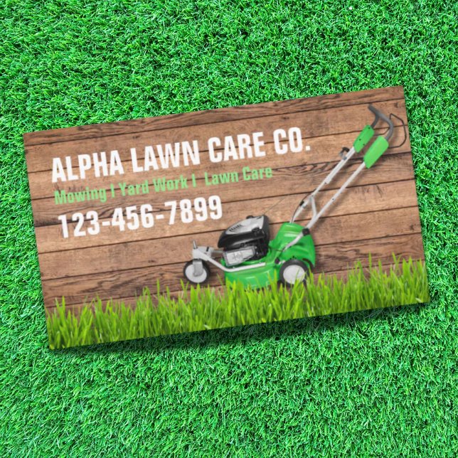 Cartão De Visita Paisagem Paisagem Paisagista Paisagista (Yard Lawn Care Landscape Landscaping Grass Mowing Business Card)