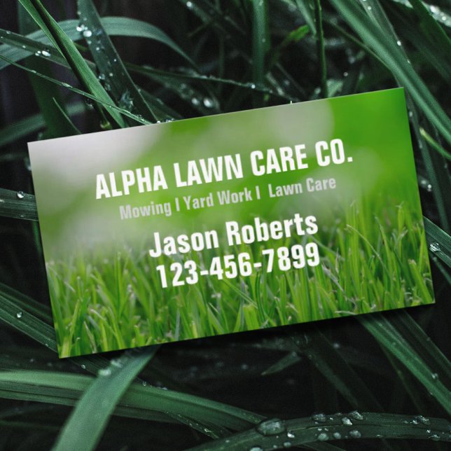 Cartão De Visita Paisagem Paisagem Paisagista Paisagista (Yard Lawn Care Landscape Landscaping Grass Mowing Business Card)