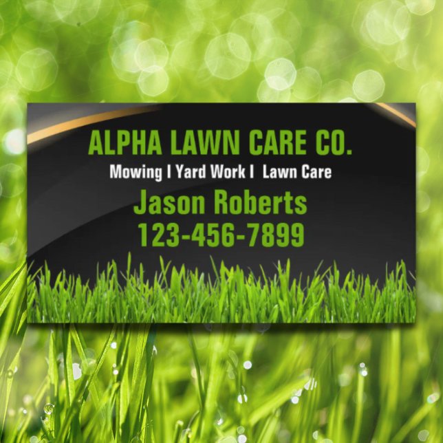 Cartão De Visita Paisagem Paisagem Paisagista Paisagista (Yard Lawn Care Landscape Landscaping Grass Mowing Business Card)