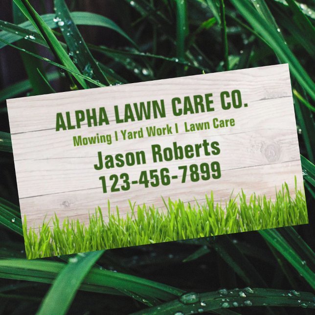 Cartão De Visita Paisagem Paisagem Paisagista Paisagista (Yard Lawn Care Landscape Landscaping Grass Mowing Business Card)