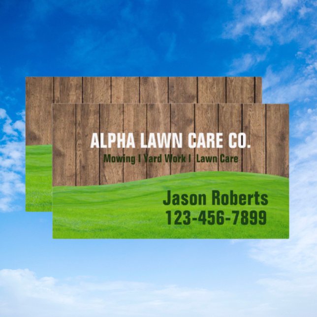 Cartão De Visita Paisagem paisagística de jardim de grama de grama (Grass Mowing Yard Lawn Care Landscape Landscaping Business Card)