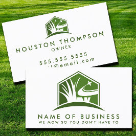 Cartão De Visita Paisagem profissional do logotipo do Modern Lawn C