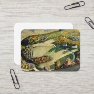 Cartão De Visita Paisagem rural por Grant Wood