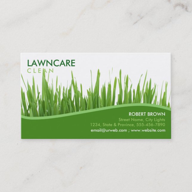 Cartão De Visita Paisagismo Natureza Limpa Da Grama De Jardineiro (Frente)