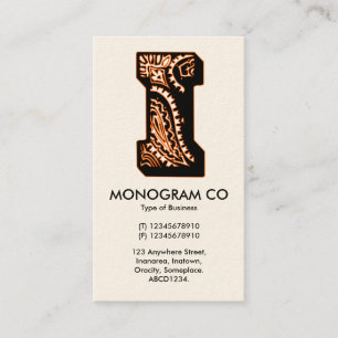 Cartão De Visita Paisley Monogram - I