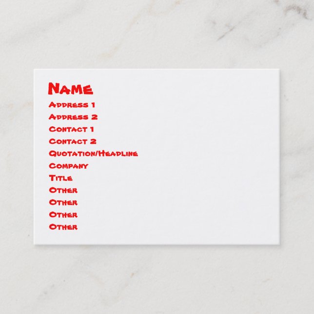 Cartão De Visita Palavra! (Frente)