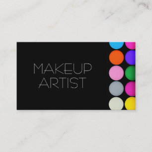 Cartão De Visita Paleta de Sombras Coloridas Cosméticos Artista de