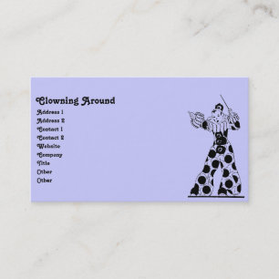 Cartão De Visita Palhaço Vintage