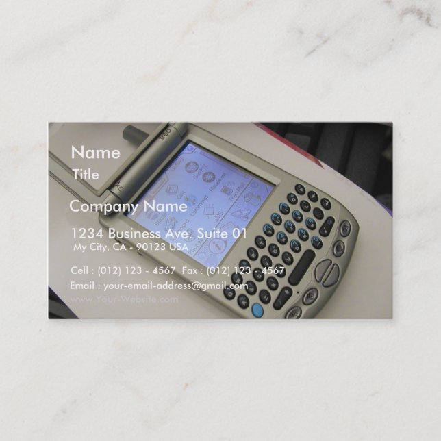 Cartão De Visita Palmas dos telemóveis de Pda Handhelds (Frente)