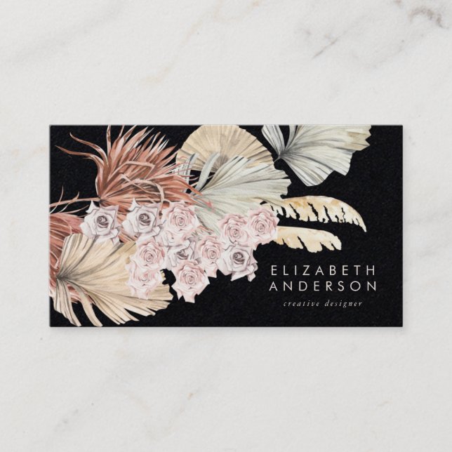 Cartão De Visita Pampas Stylist Professional Black Onyx Premium (Frente)