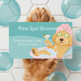 Cartão De Visita Pampered Pet Dog Spa Groomer Professional Stylist