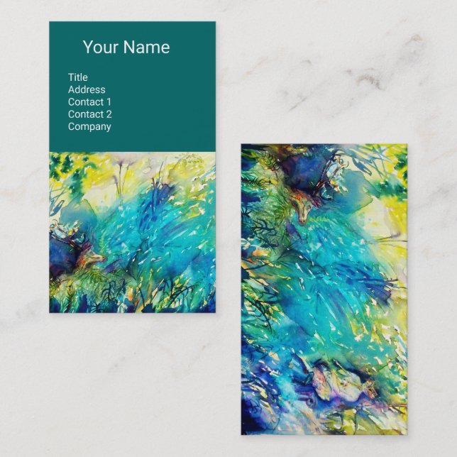 CARTÃO DE VISITA PAN BRINCANDO FLUTA E CERVEJA EM TERRA VERDE (Frente/Verso)