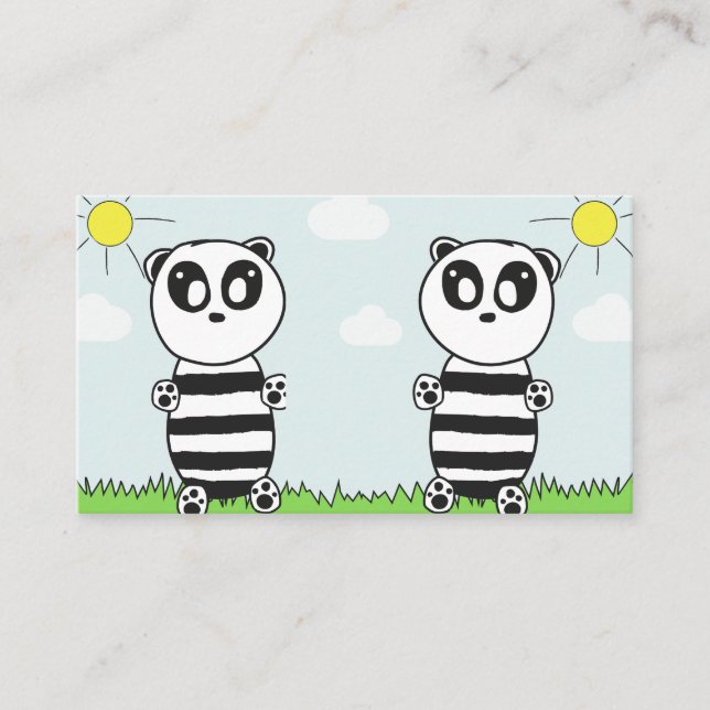 Cartão De Visita Panda Kids (Frente)