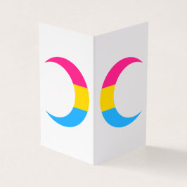 Cartão De Visita Pansexual Pride Crescent Moons Greeting Card