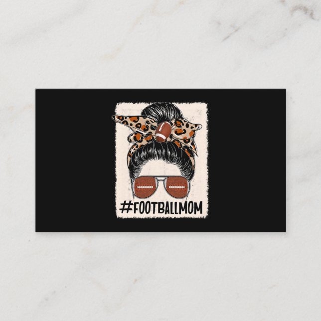 Cartão De Visita pão bagunçado futebol mama feliz mordomo dia leopa (Frente)