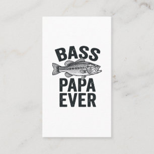 Cartão De Visita Papai de Bass Ever Vintage Fishing Camisa do Papai