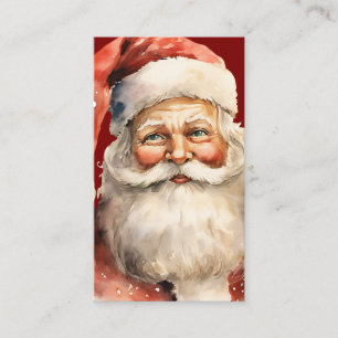 Cartão De Visita Papai Noel Natal Retrô
