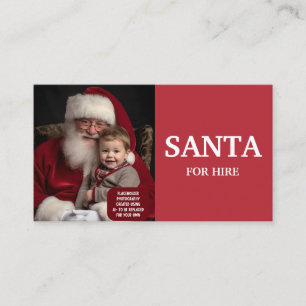 Cartão De Visita Papai Noel Profissional para Aluguel Foto