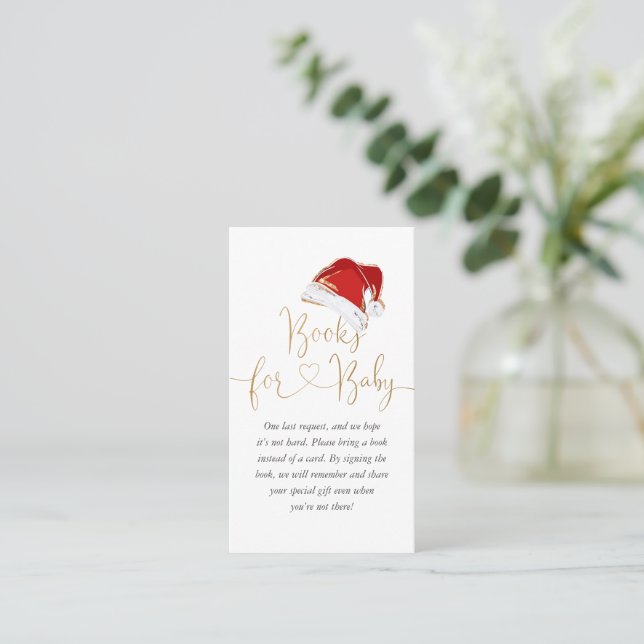 Cartão De Visita Papais noeis de Natal Livros para Bebês (Em pé/Frente)