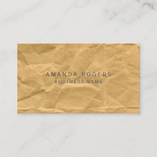 Cartão De Visita Papel amassado