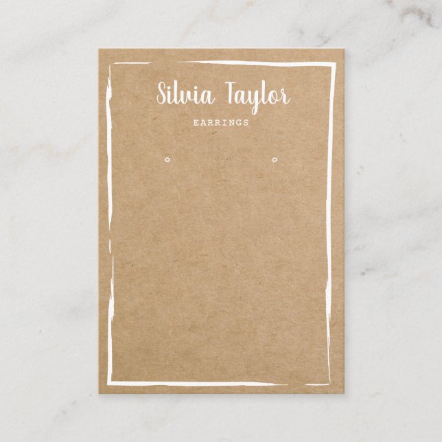 Cartão De Visita papel de artesanato simples Tocando quadro exibiçã (Frente)