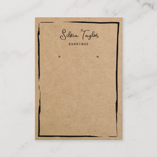 Cartão De Visita papel de artesanato simples Tocando quadro exibiçã (Frente)