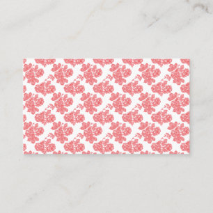 Cartão De Visita Papel de embalagem floral, vermelho-claro e rosa, 