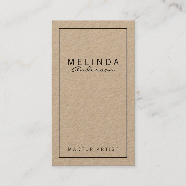 Cartão De Visita Papel de embalagem Moderno simples profissional (Frente)