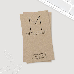 Cartão De Visita Papel de embalagem Profissional do monograma