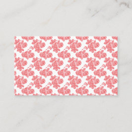 Cartão De Visita Papel de embrulho floral vermelho brilhante e rosa