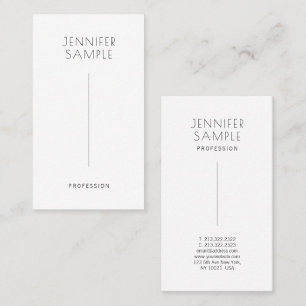 Cartão De Visita Papel de Matriz de Assinatura Simples Elegante de