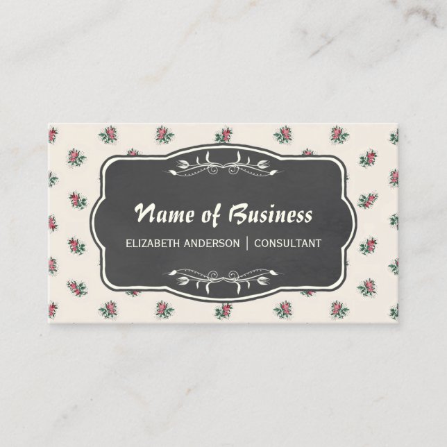 Cartão De Visita Papel de parede e quadro para preparação de vinhet (Frente)