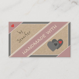 Cartão De Visita Papel Kraft moderno, artesanal com artesanato card