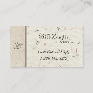 Cartão De Visita Papel pressionado natural - papéis Handmade