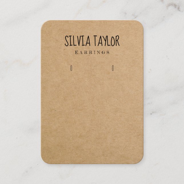 Cartão De Visita papel simples mínimo para o artesanato Enrelaçando (Frente)