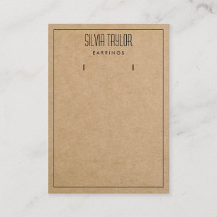 Cartão De Visita papel simples mínimo para o artesanato Enrelaçando