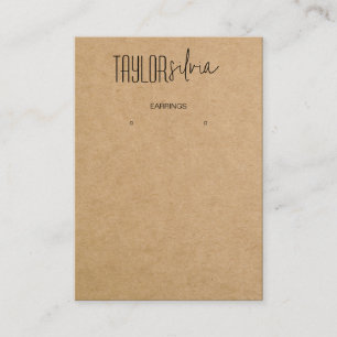 Cartão De Visita papel simples mínimo para o artesanato Enrelaçando