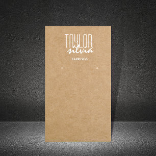 Cartão De Visita papel simples mínimo para o artesanato Enrelaçando