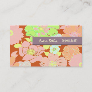 Cartão de visita, papoilas corajosas