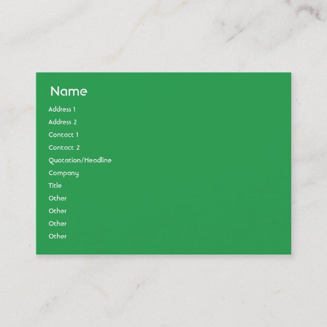 Cartão De Visita Paquistão - Chubby (Frente)